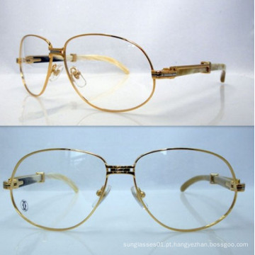 Ct White Mix Yellow Horn Bend Óculos / Ct Horn Reading Glasses / Ct Horn Frame